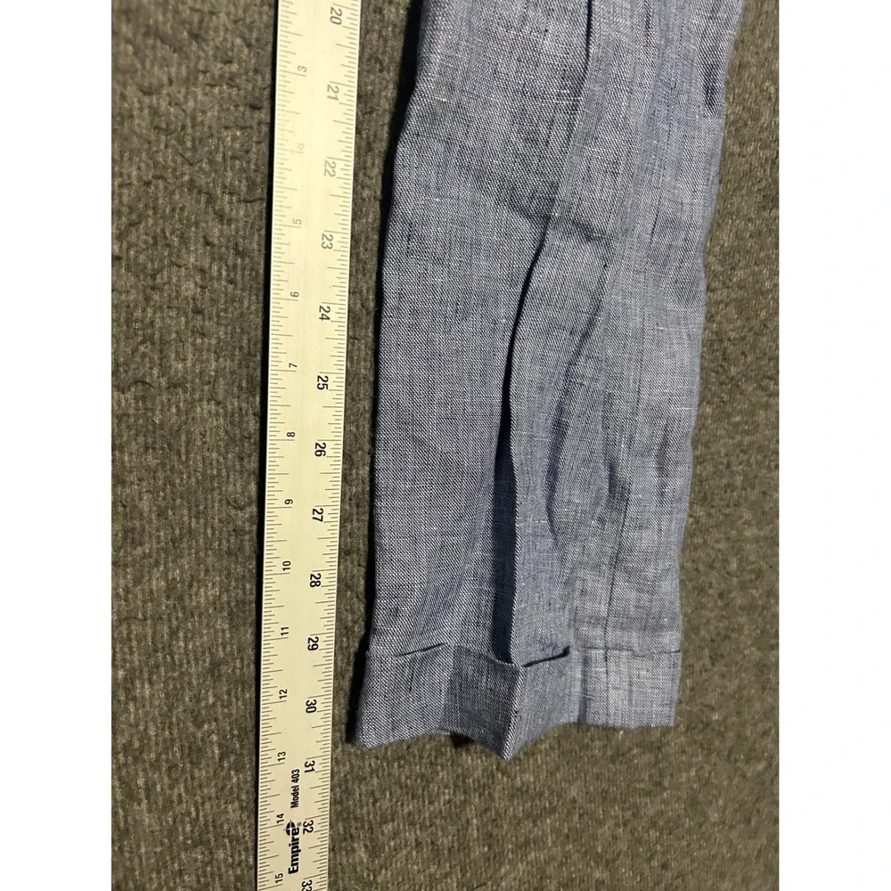 Baird mcnutt murano alex fit linen pants cuffed blue mens fit 30X31 (tag 30X32)